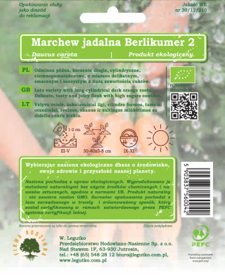 BIO - Marchew jadalna Berllikumer 2 - późna 5.00 g