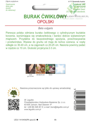 Burak ćwikłowy Opolski - cylindryczny 20.00g