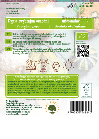 BIO - Dynia zwyczajna ozdobna 1.00g