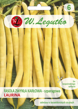 Fasola zwykła szparagowa karłowa żółtostrąkowa Laurina - śr. wczesna 50.00G