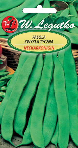 Fasola zwykła szparagowa tyczna zielonostrąkowa Neckarkönigin (Hilds Neckarkönigin) - śr. wczesna 10.00g