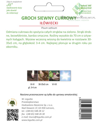 Groch siewny cukrowy Iłówiecki - wczesna 40.00g