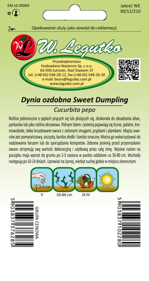 Dynia ozdobna Sweet Dumpling 1.5 g